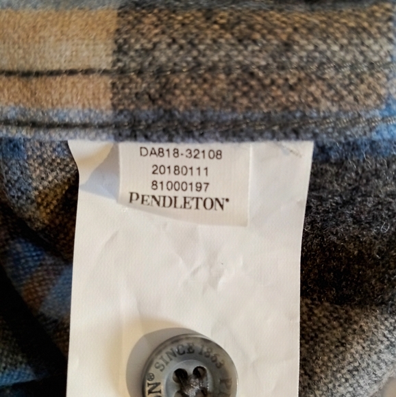 Pendleton Tall XL Canyon Shirt Mens Medium Gray Plaid Pearl Snap - Picture 10 of 10
